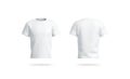 Blank white clean t-shirt mockup, isolated, front and back view, Royalty Free Stock Photo