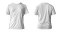 Blank white clean t-shirt mockup, isolated, front view. Empty tshirt model mock up. Clear fabric cloth for football or style Royalty Free Stock Photo