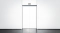 Blank closed elevator with button mock up, front view Royalty Free Stock Photo