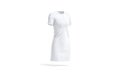 Blank white cloth dress mock up, side view