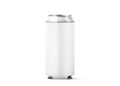 Blank white collapsible beer can koozie mock up isolated