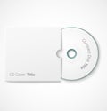 Blank white compact disk with cover mock up Royalty Free Stock Photo