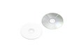 Blank white compact disk mockup, isolated, side view Royalty Free Stock Photo