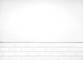 Blank white concrete wall texture with brick patterns , soft color abstract for background and copy space Royalty Free Stock Photo