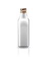 Blank white cosmetic square bottle with copper lid for beauty product packaging.