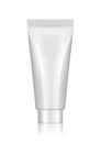 Blank white cosmetic tube design mockup. Beauty care cream or gel plastic package Royalty Free Stock Photo