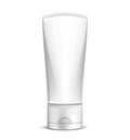 Blank white cream tube or cosmetic bottle