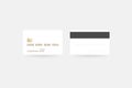 Blank white credit card mockup , clipping path, front Royalty Free Stock Photo