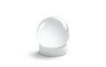 Blank white crystal magic ball mock up, isolated