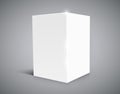 Blank white cube isolated on white background Royalty Free Stock Photo