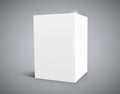 Blank white cube isolated on white background Royalty Free Stock Photo