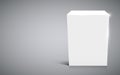 Blank white cube isolated on white background Royalty Free Stock Photo