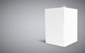 Blank white cube isolated on white background Royalty Free Stock Photo