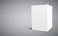 Blank white cube isolated on white background Royalty Free Stock Photo