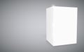 Blank white cube isolated on white background. Royalty Free Stock Photo