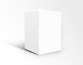 Blank white cube isolated on white background. Royalty Free Stock Photo