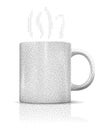 Blank white cup made of stipples Royalty Free Stock Photo