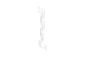 Blank white curl organza ribbon mockup, top view