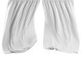 Blank white curtain on white background, 3d