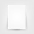 Blank white 3d Paper Canvas Vector. Empty Paper Sheet Illustration With Shadow