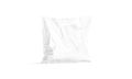 Blank white die-cut full plastic bag with handle hole mockup, 3d rendering.