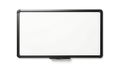 Blank white dry erase board with black frame and marker tray whiteboard empty Royalty Free Stock Photo