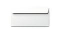 A white envelope on a white background (ai generated) Royalty Free Stock Photo
