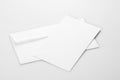 Blank White Envelope Mockup with an Invitation Card Royalty Free Stock Photo