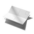 Blank white envelopes stacked ready for mailing and postage Royalty Free Stock Photo