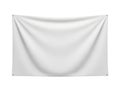 Blank white fabric banner Royalty Free Stock Photo