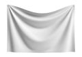 Blank white fabric banner Royalty Free Stock Photo