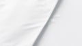 Blank white fabric material folding mockup, depth of field