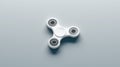 Blank white fidget spinner mock up, side view