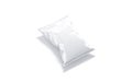 Blank white foil big chips pack mock up, side view