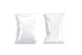 Blank white foil big chips pack mock up, top view