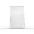 Blank white foil or paper food stand up pouch mockup, snack sachet bag packaging mock up Royalty Free Stock Photo