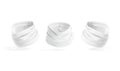 Blank white folded neck gaiter mockup, front and side view Royalty Free Stock Photo