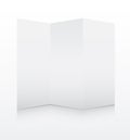 Blank white folded paper