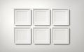 Blank white frames Royalty Free Stock Photo