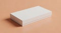 Blank White Gift Box on Peach. Royalty Free Stock Photo