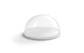 Blank white glass cap for cake plate mockup, isolated