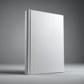 Blank white hardcover book mockup on gray background Royalty Free Stock Photo