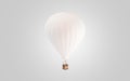 Blank white balloon with hot air mockup, isolated