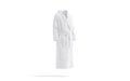 Blank white hotel bathrobe mock up, side view