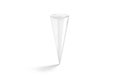 Blank white ice cream cone pack mockup, front view