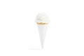 Blank white ice cream cone packaging mockup, isolated Royalty Free Stock Photo