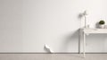 Blank white interior wallpaper with corner mockup on wall Royalty Free Stock Photo