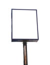 Blank White Isolate Road Sign