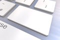 Blank White keyboard button Royalty Free Stock Photo