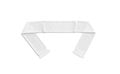 Blank white knitted soccer scarf mock up, top view